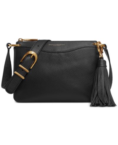 Сумка через плечо Donna Karan New York Glenwood Zippered Leather с кисточкой