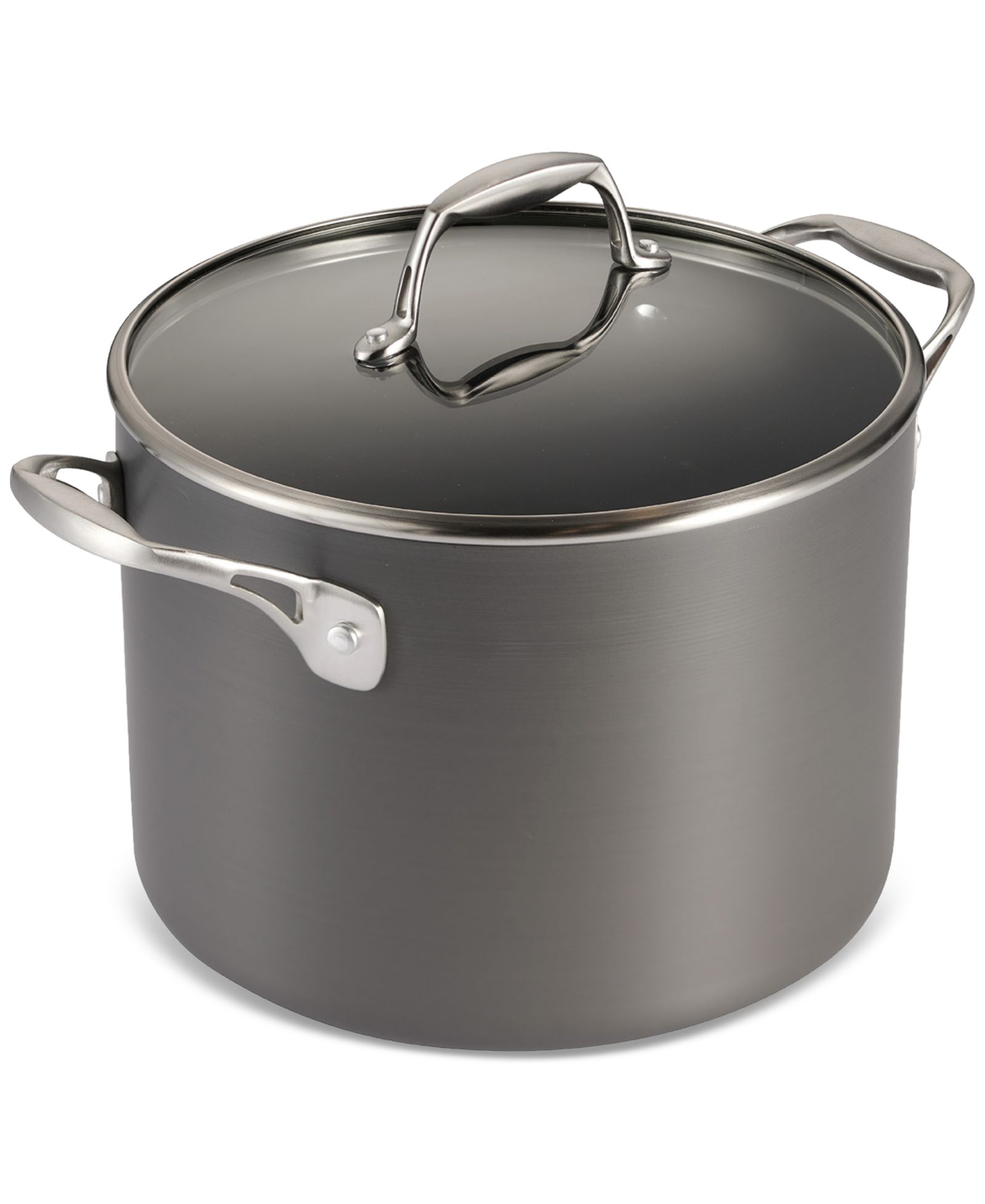 Кастрюля Tramontina OnyxPro 8-Quart Hard Anodized Nonstick Stock Pot with Lid
