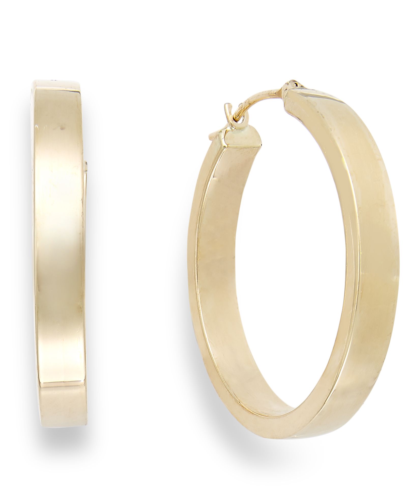 Серьги-кольца Bold из золота 10k, 25mm