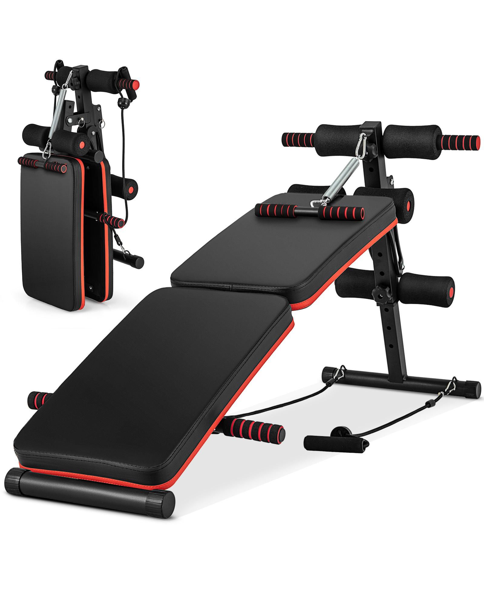 Adjustable 4-Position Sit Up Bench for Home Workouts with Sturdy Metal Frame