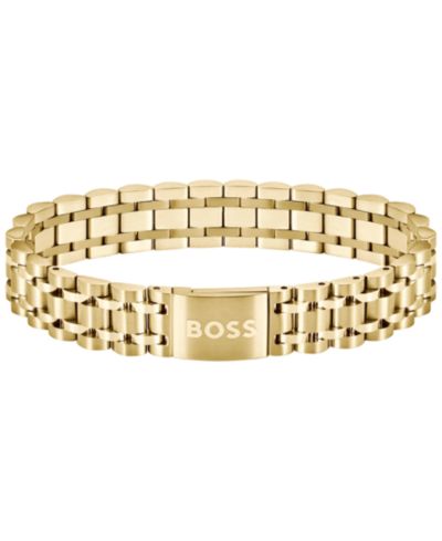 Мужской браслет Hugo Boss Owan Ionic Plated Thin Gold Steel