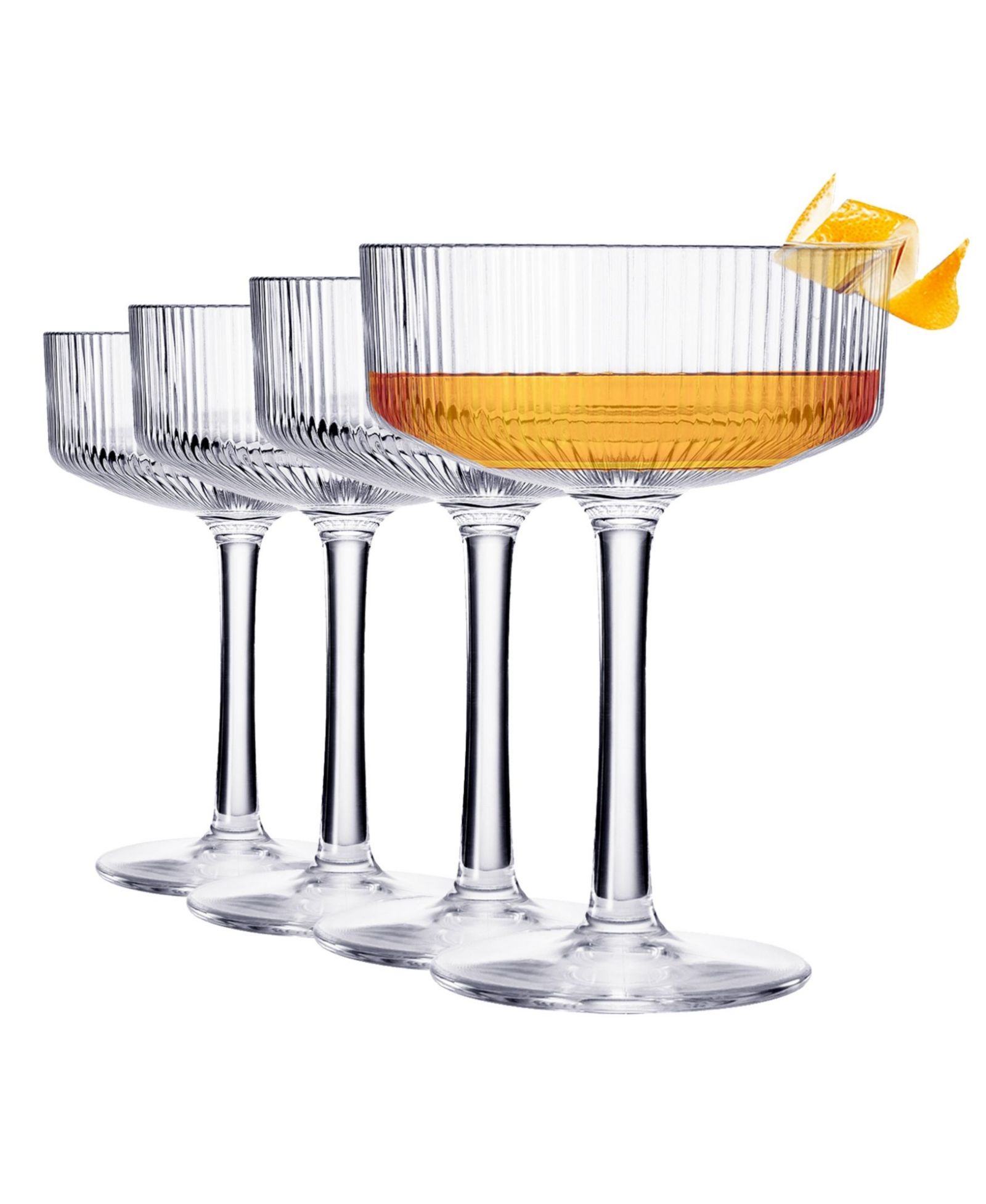 The Wine Savant Khen Classic Art Deco Акриловый набор бокалов-купе, 4 шт.