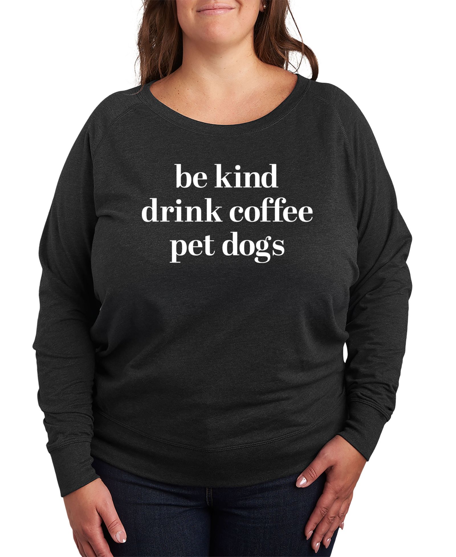 Hybrid Apparel Be Kind Pullover Plus Size Graphic Pullover
