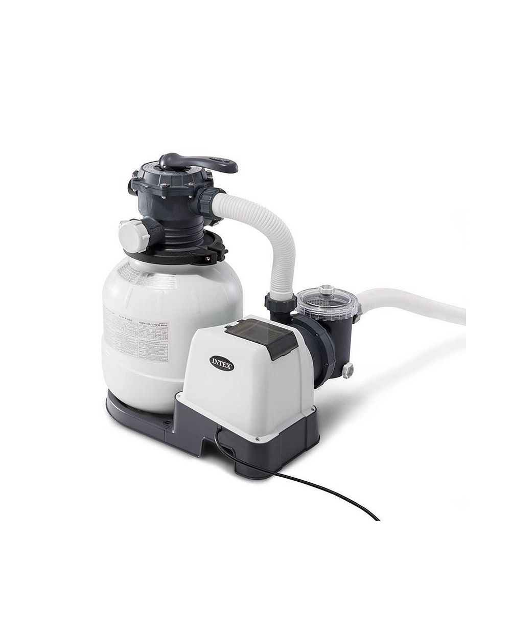 Intex 2100 GPH Above Ground Pool Sand Filter Pump w/ Deluxe Pool Maintenance Kit