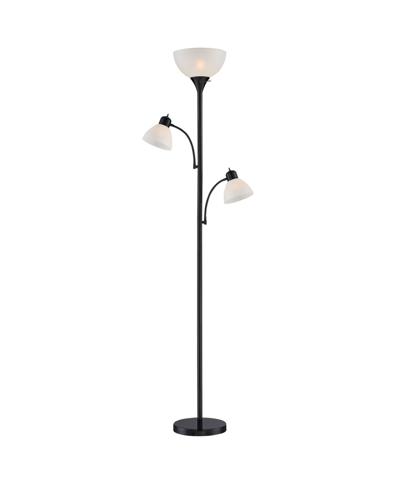 360 Lighting Bingham современный торшер с боковым светом Black Metal White Shade