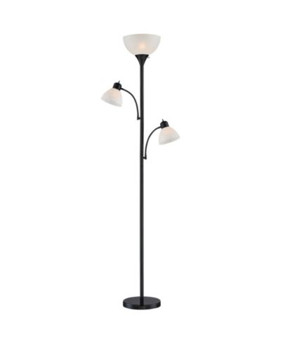 360 Lighting Bingham современный торшер с боковым светом Black Metal White Shade