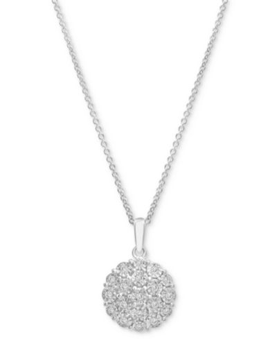 Подвеска Diamond Cluster 18" в стерлинговом серебре