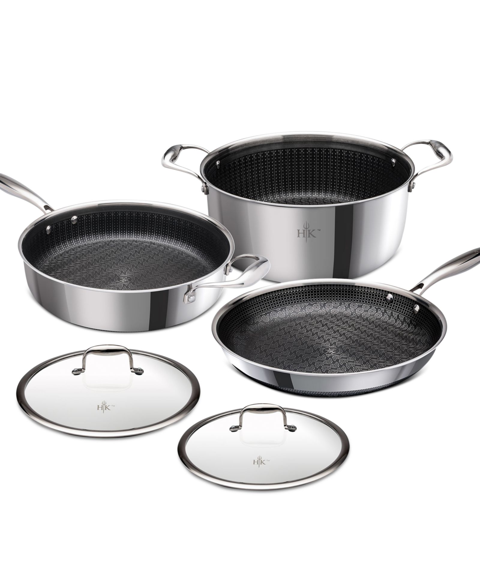 Hell's Kitchen Ceramic Hybrid 5-Pc. Nonstick  Cookware Set