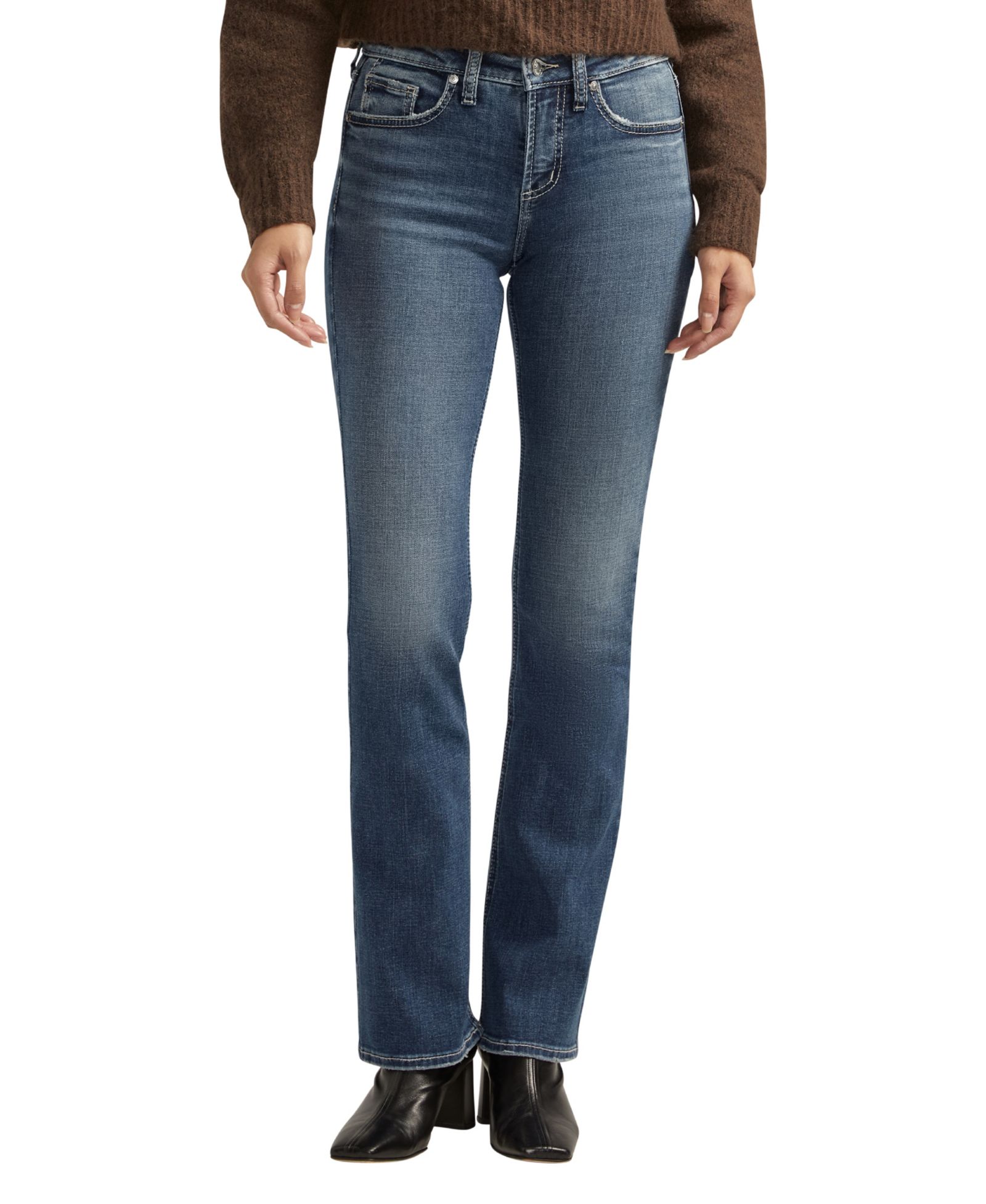 Женские джинсы Silver Jeans Co. Suki Mid Rise Curvy Fit Slim Bootcut
