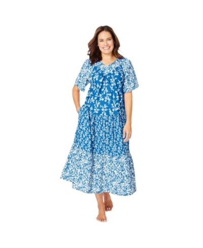 Only Neccessities Plus Size Only Necessities Tiered Print Lounger