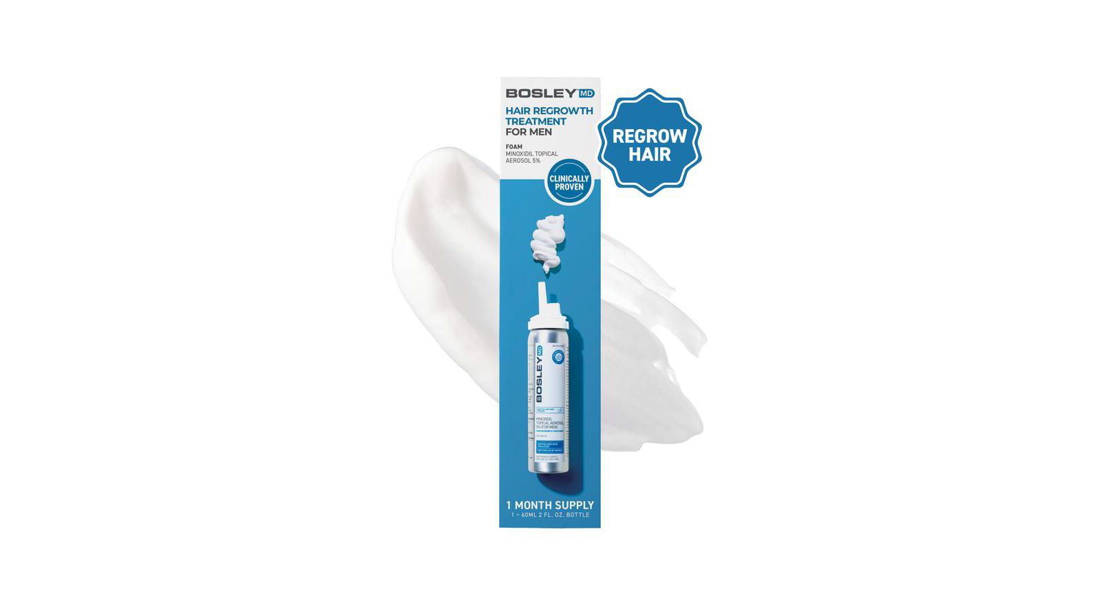 Пена для роста волос BosleyMD MEN's 5% Minoxidil