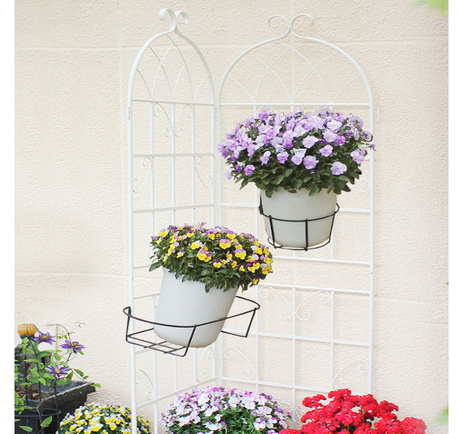 Streamdale Furniture 2 Pack 71" Rustproof Metal Trellises for Climbing Plants