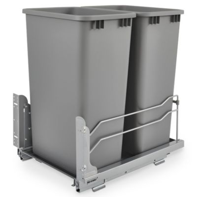 Rev-A-Shelf двойной выдвижной мусорный контейнер 50 Qt с мягким закрыванием, 53WC-2150SCDM-217