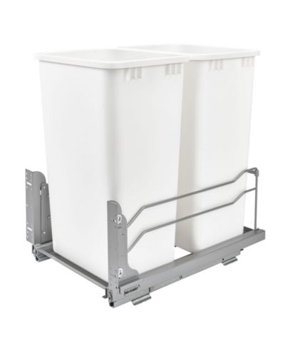 Rev-A-Shelf двойное выдвижное мусорное ведро 50 Qt с мягким закрыванием, 53WC-2150SCDM-211