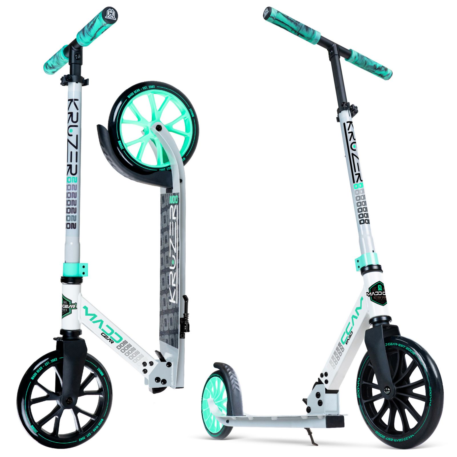 Складной самокат Madd Gear Commuter для подростков и взрослых, 200mm колеса