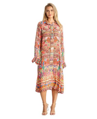 Рубашка La Moda Clothing Women's Maxi Buttoned Overshirt