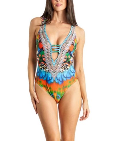 La Moda Clothing Women's Cutout One Piece Swimsuit