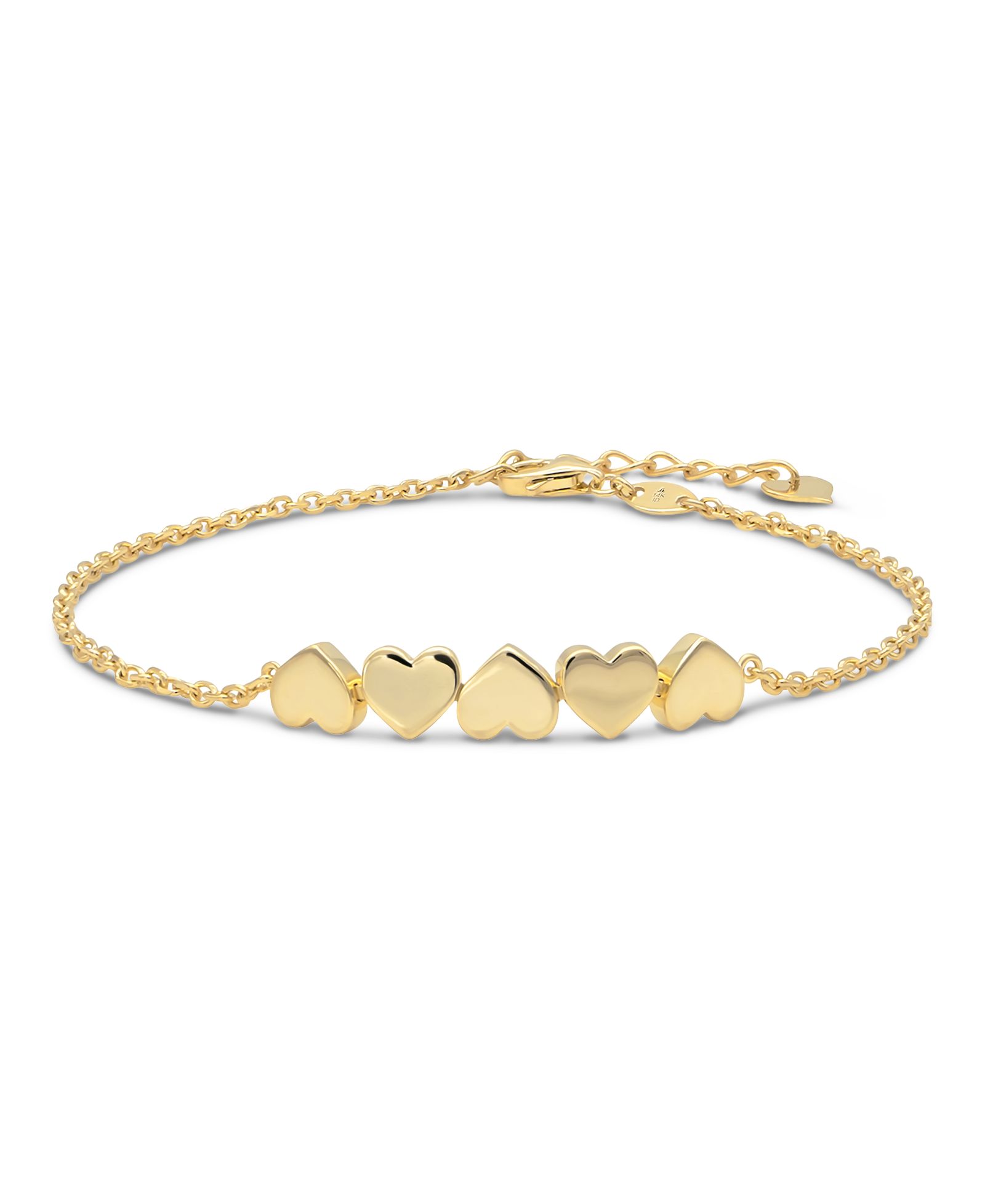 Браслет DEVATA Sweet Heart Chain в золоте 14K, 6.5 in до 7.5 in