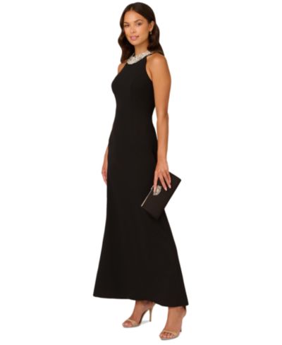 Вечернее платье Adrianna Papell Women's Embellished Halter-Neck Gown