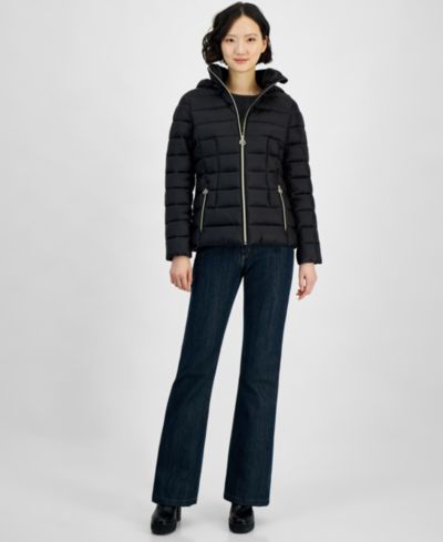Michael Kors Женское утепленное пуховое пальто с капюшоном Packable