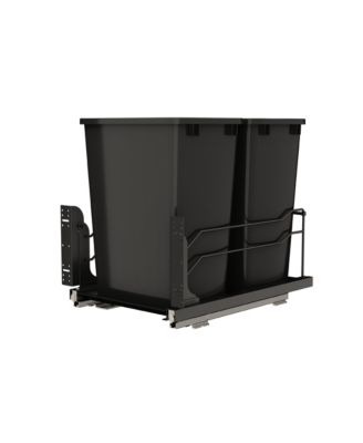 Двойной выдвижной мусорный контейнер Rev-A-Shelf 35 Qt с мягким закрыванием 53WC-1835SCDM-217