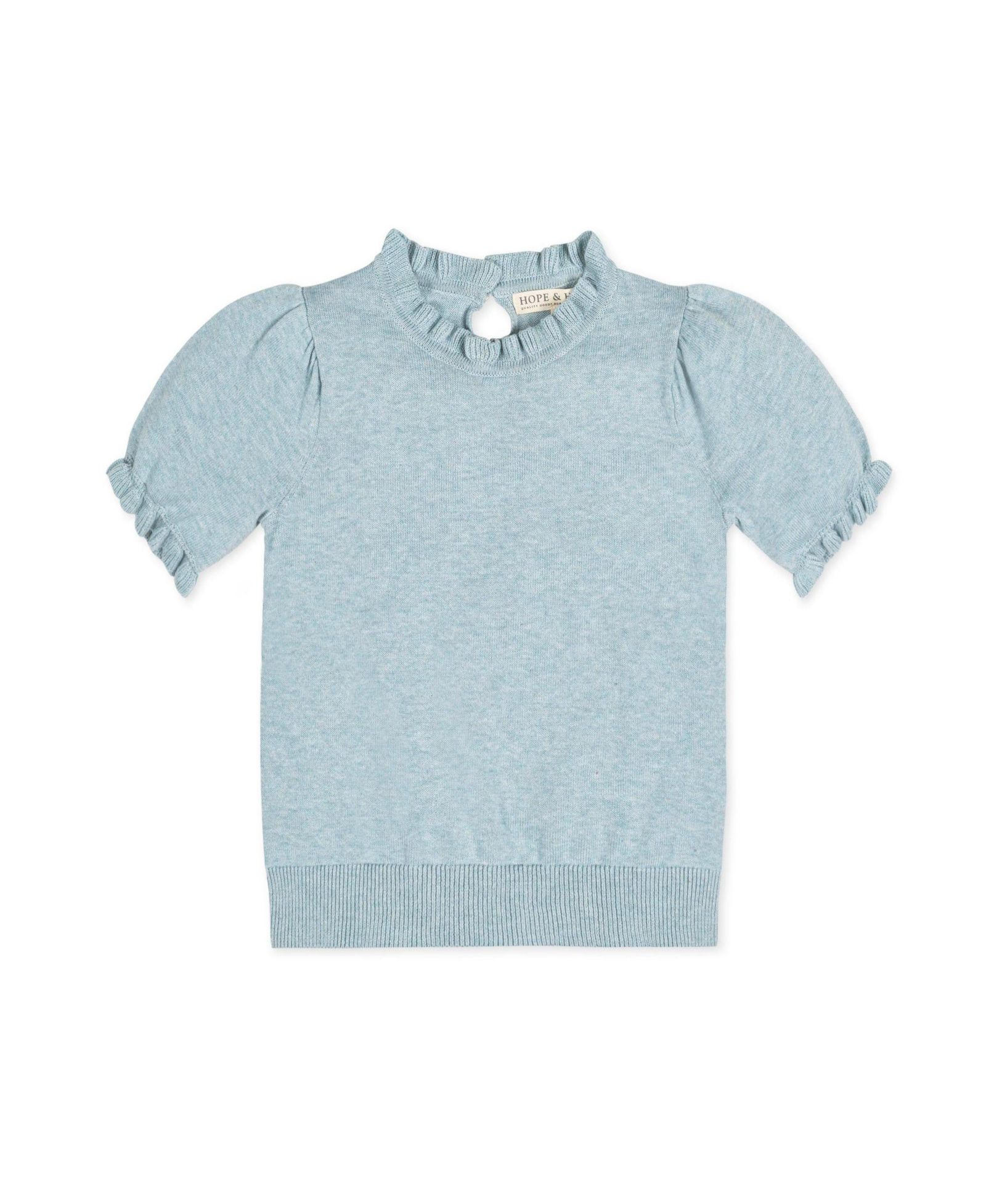 Детское платье Hope & Henry Puff Sleeve Ruffle Edge Sweater