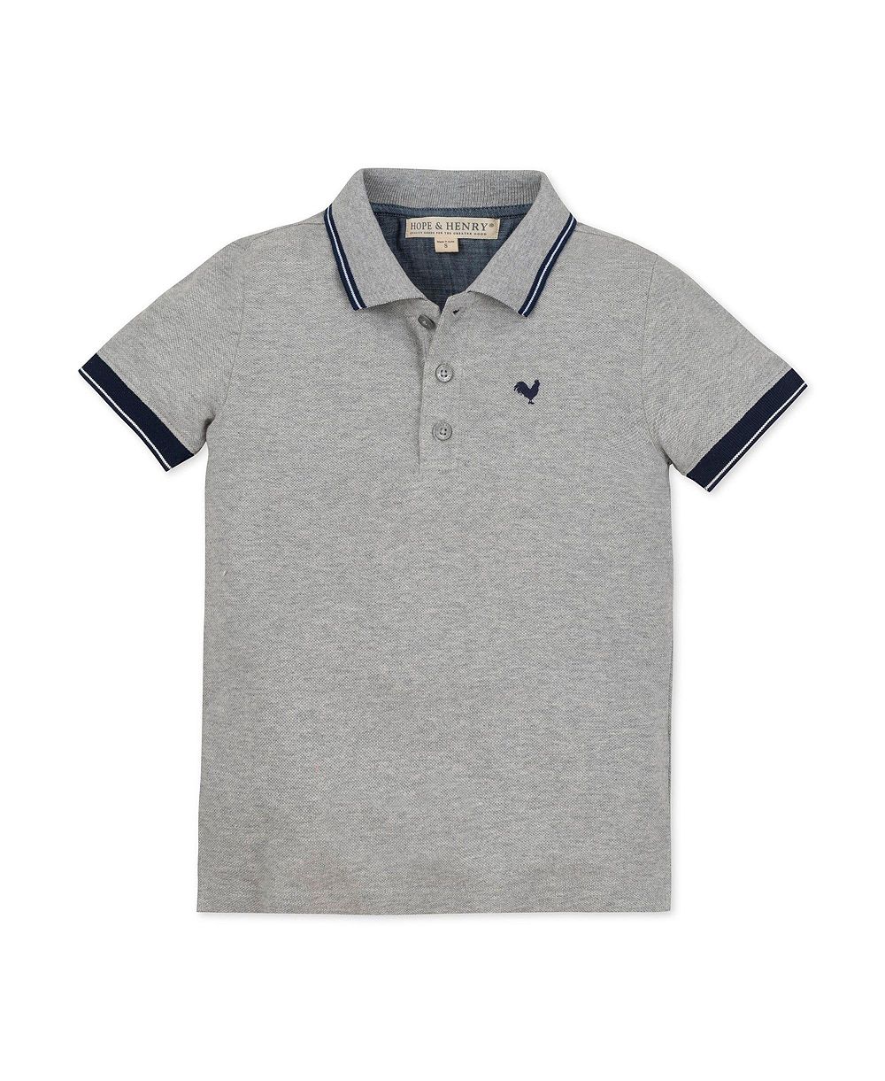 Hope & Henry Baby Boys Short Sleeve Knit Pique Polo Shirt