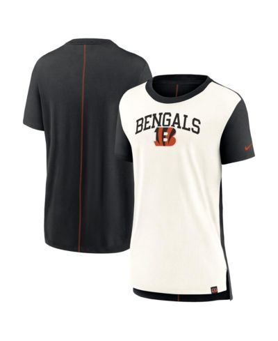 Женская футболка Nike Cream/Black Cincinnati Bengals Wordmark Tri-Blend