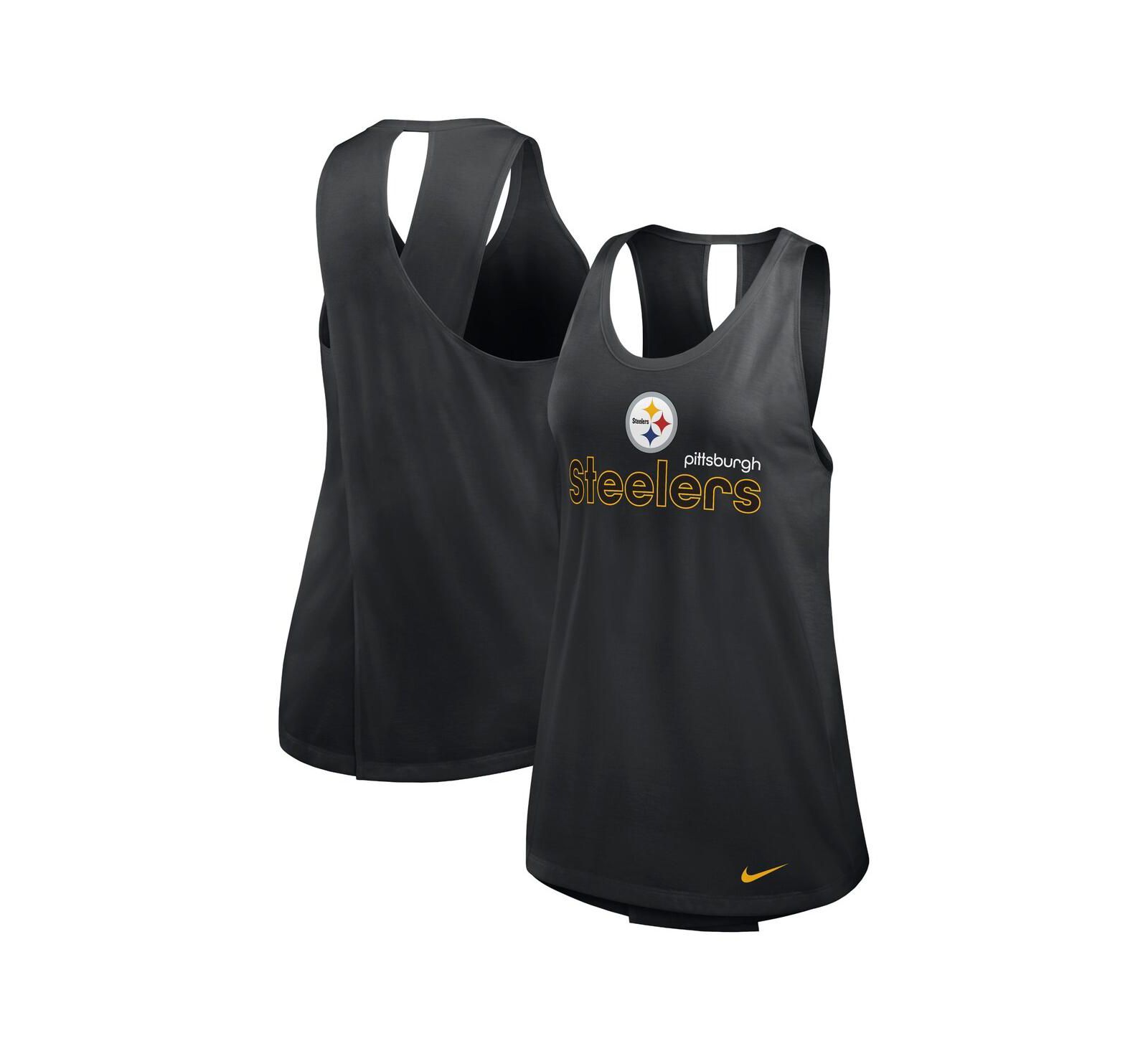 Майка Nike Women's Black Pittsburgh Steelers Plus Size Performance Tank Top