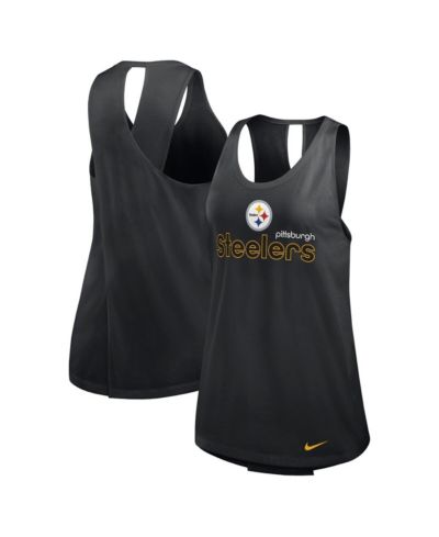 Nike Women's Black Pittsburgh Steelers Plus Size Performance Tank Top