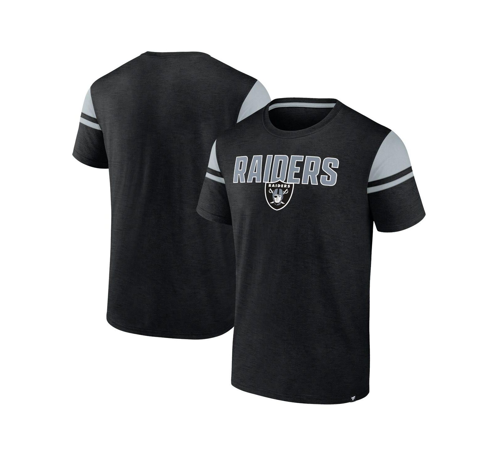 Мужская футболка Fanatics Las Vegas Raiders Old School Play Slub в черном цвете