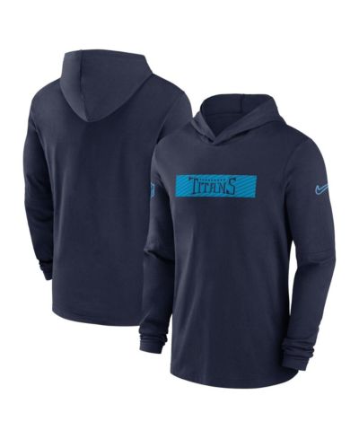 Мужская футболка-худи Nike Tennessee Titans Sideline Performance Long Sleeve Navy