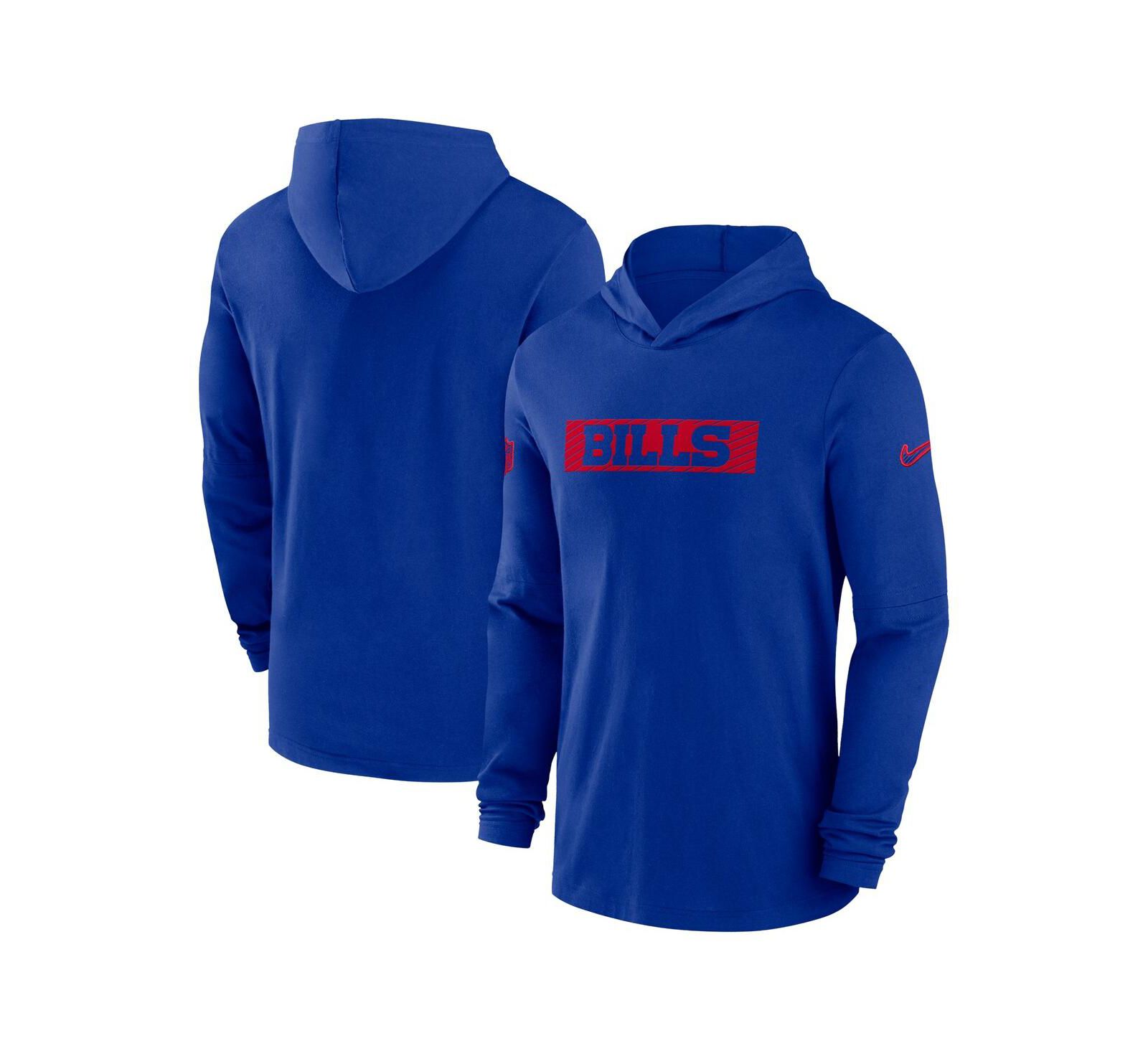 Мужской лонгслив Nike Buffalo Bills Sideline Hoodie Performance Royal
