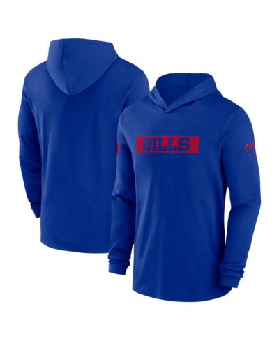 Nike Men's Royal Buffalo Bills Sideline Hoodie Performance Long Sleeve T-Shirt