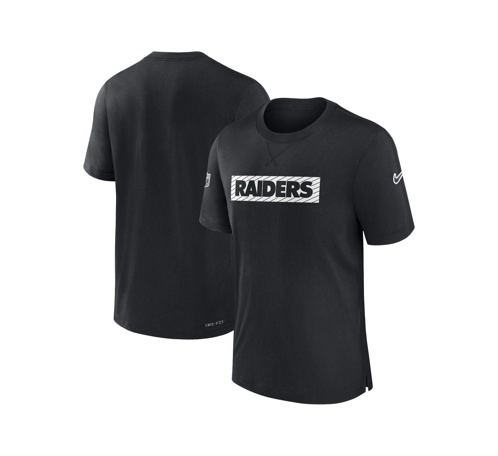 мужская футболка Nike Black Las Vegas Raiders Sideline Player Performance