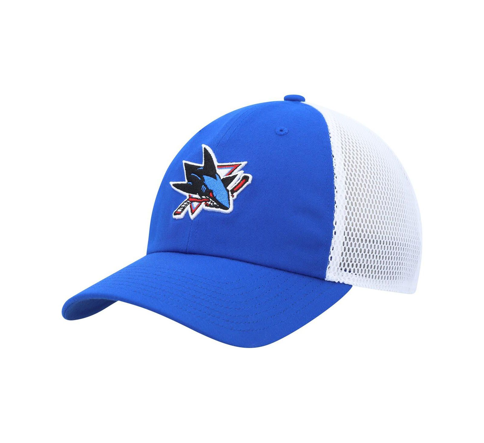 Adidas Men's Blue San Jose Sharks Color Pop Trucker Adjustable Hat