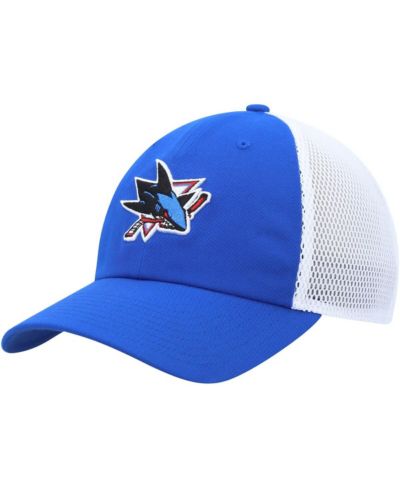 Мужская кепка adidas Men's Blue San Jose Sharks Color Pop Trucker Adjustable Hat
