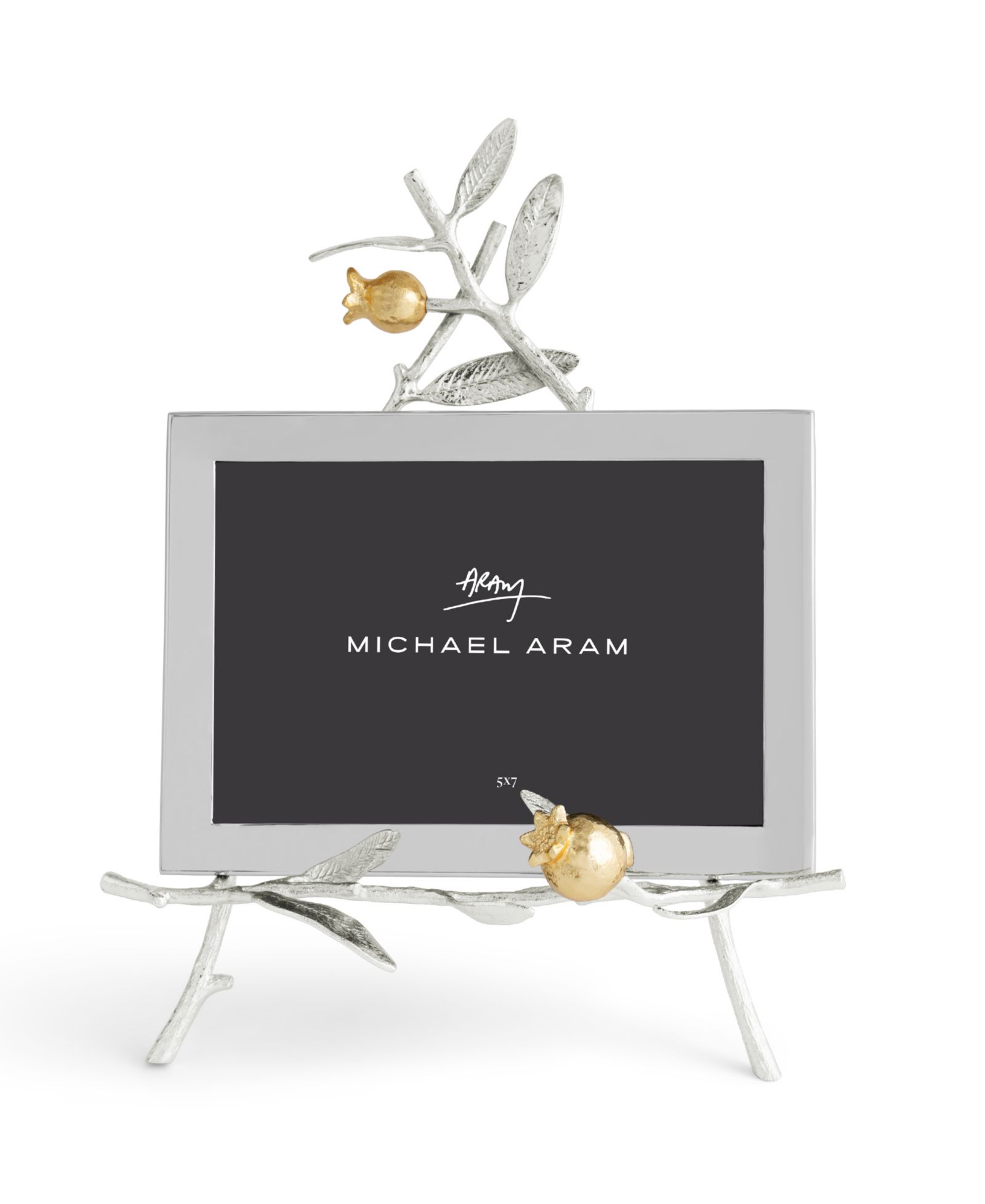 Michael Aram Pomegranate Silver and Gold Easel Frame