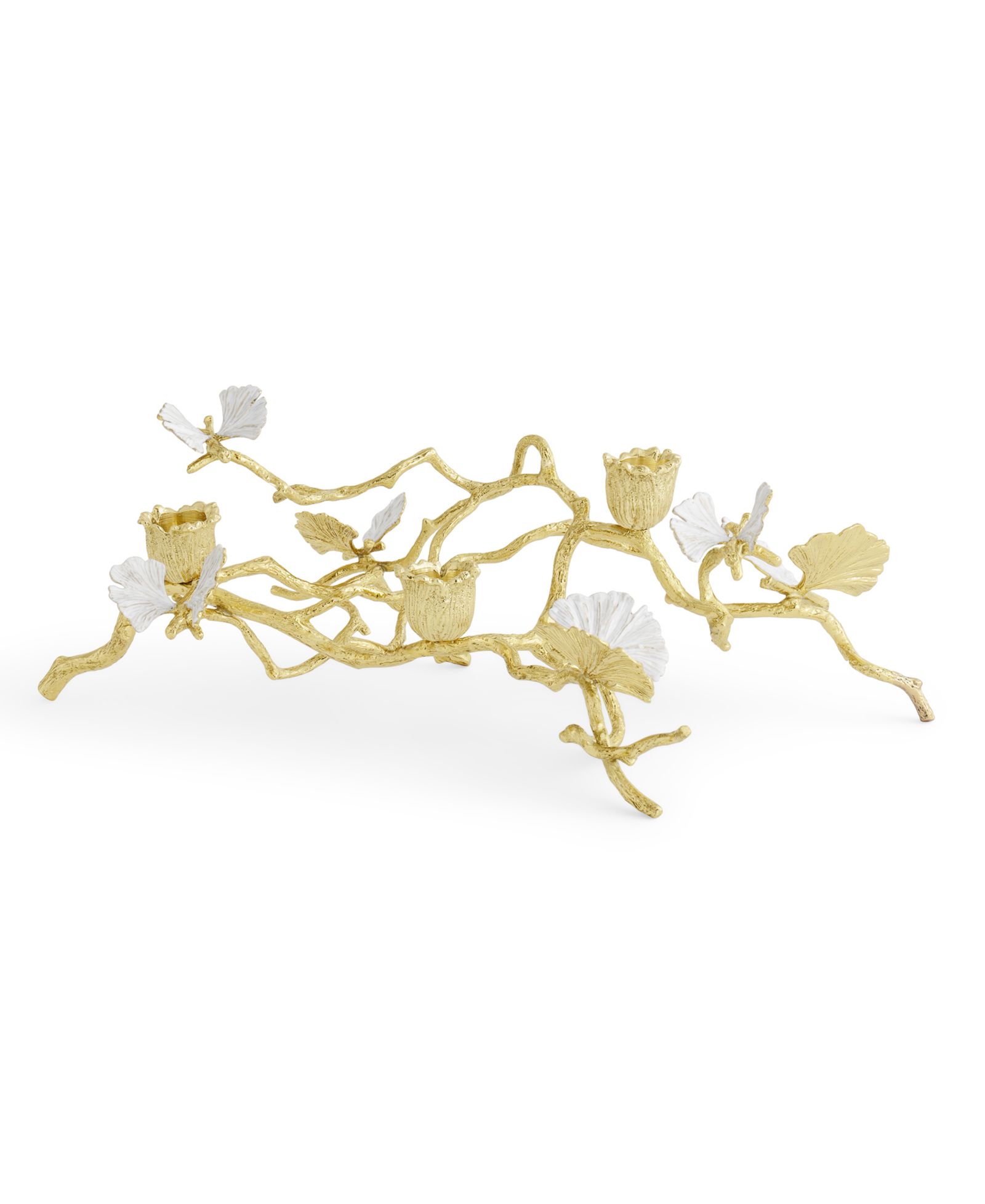 Michael Aram Butterfly Ginkgo Gold Low Candleholders