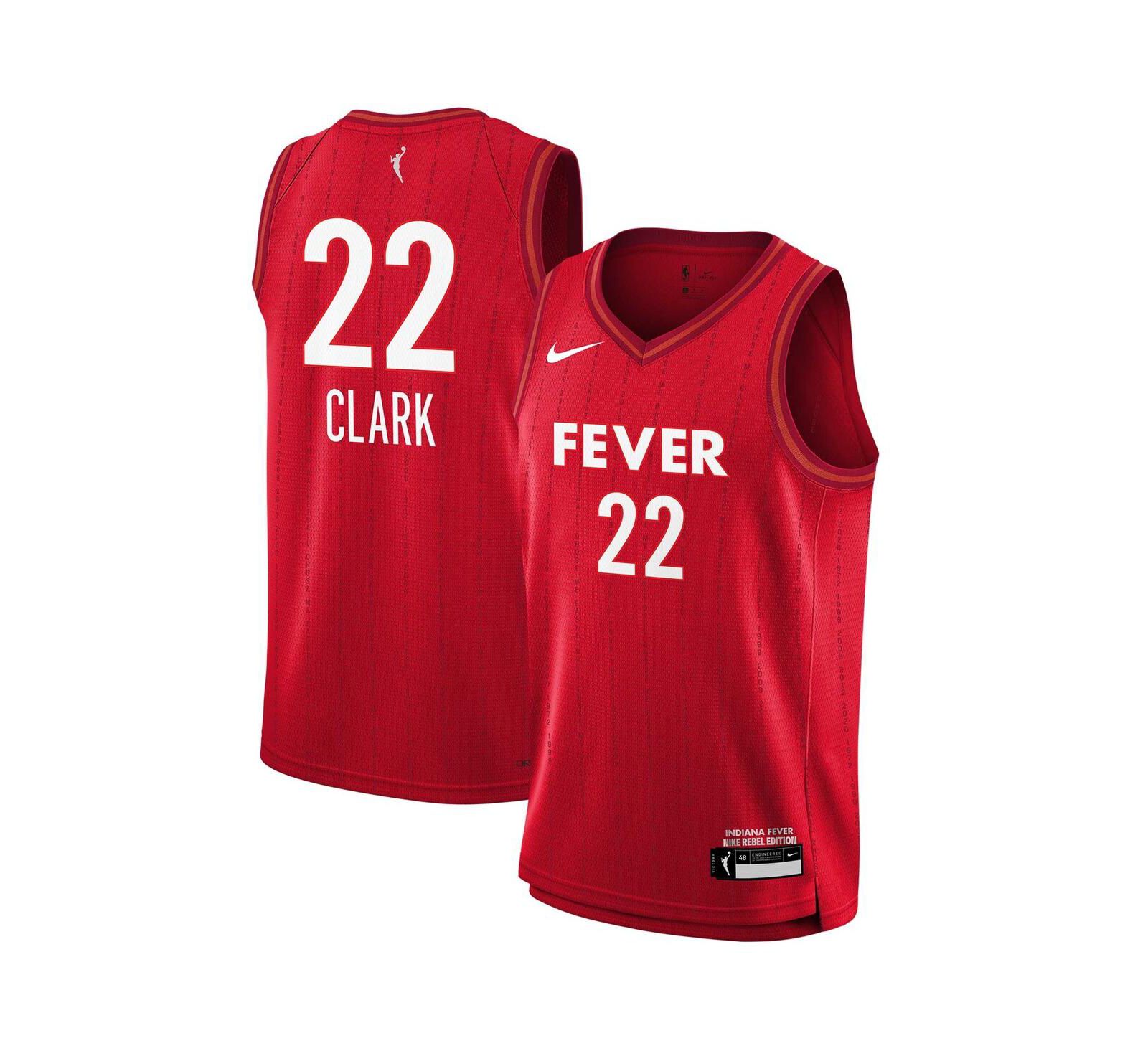Nike детская джерси Caitlin Clark Red Indiana Fever 2024 WNBA Draft Rebel Edition Victory