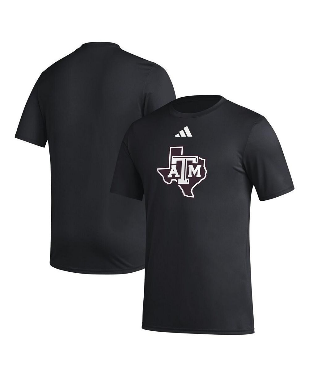 Adidas Men's Black Texas A&M Aggies Primary Locker Logo Pre-Game AEROREADY T-Shirt