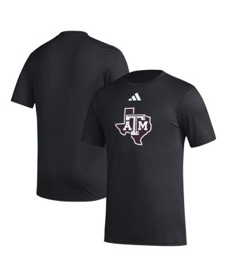 Мужская футболка Adidas черная, Texas A&M Aggies Primary Locker Logo Pre-Game AEROREADY