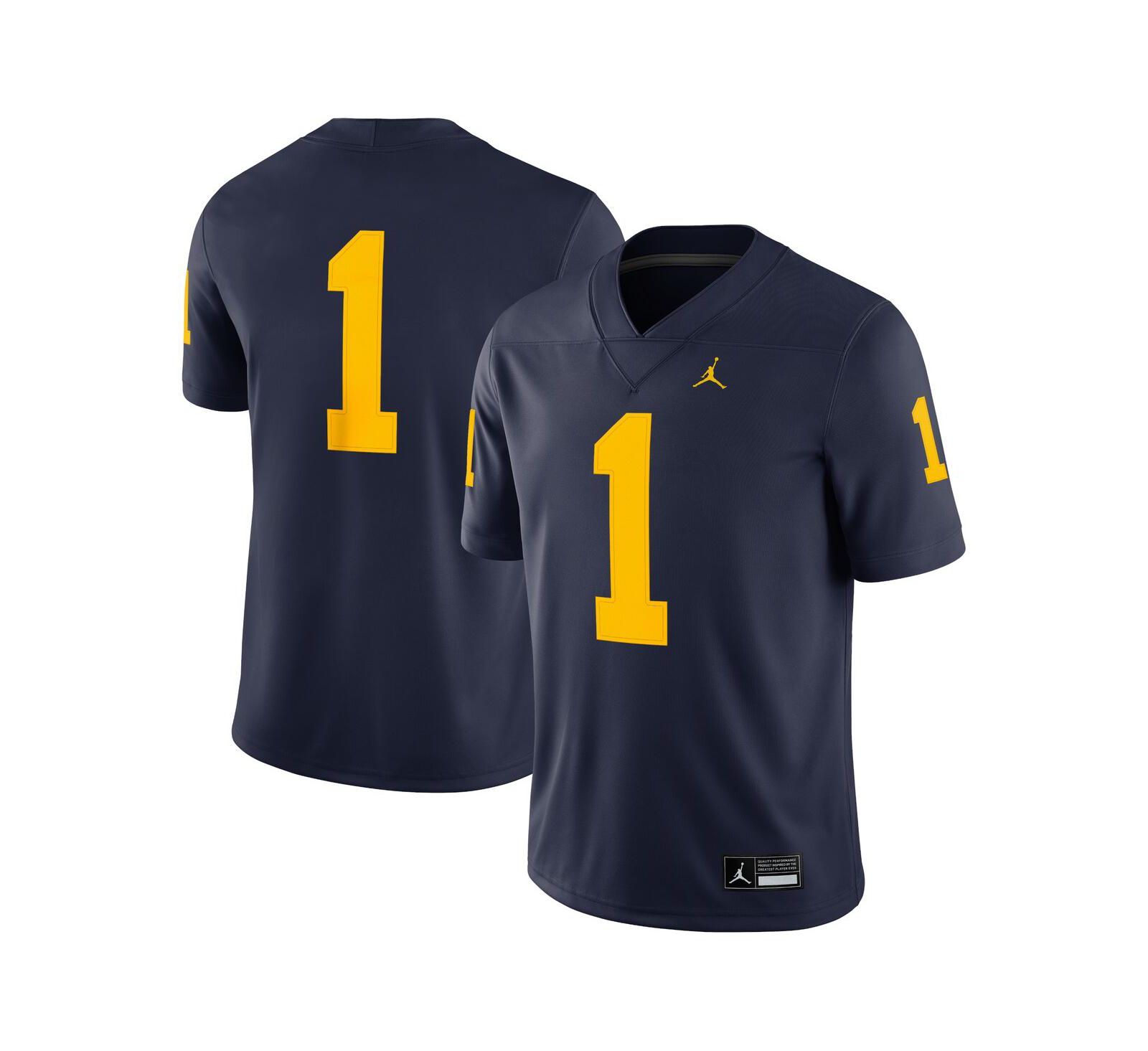 Мужская джерси Jordan 1 Michigan Wolverines Game