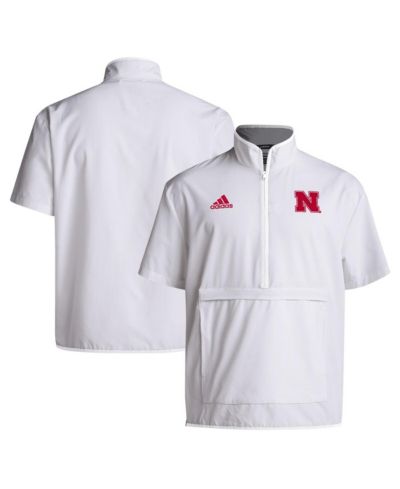 Adidas Мужская куртка Nebraska Huskers Coaches Sideline Half-Zip с коротким рукавом