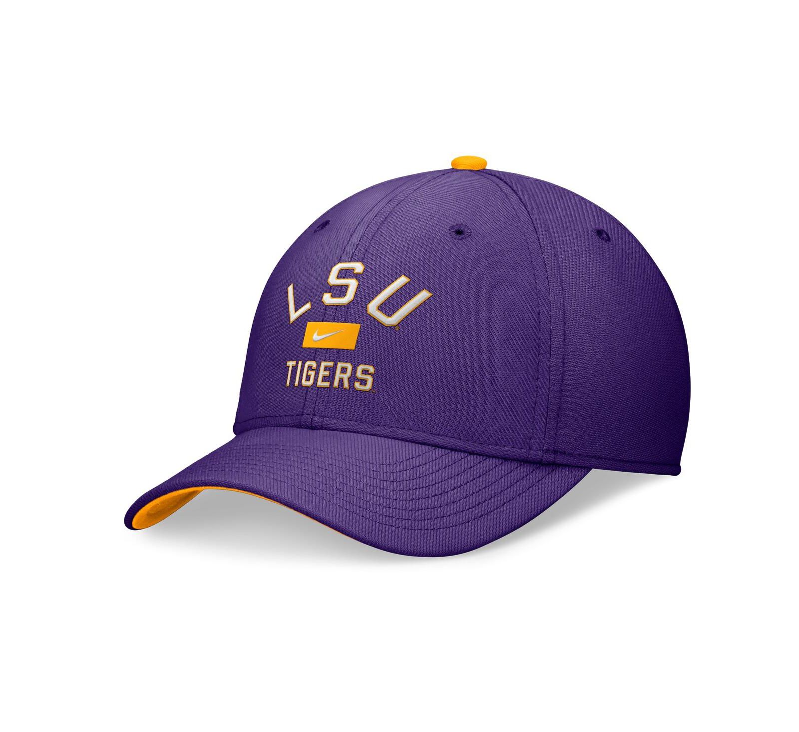 Мужская кепка Nike Primetime Rise Swoosh Flex LSU Tigers, фиолетовая