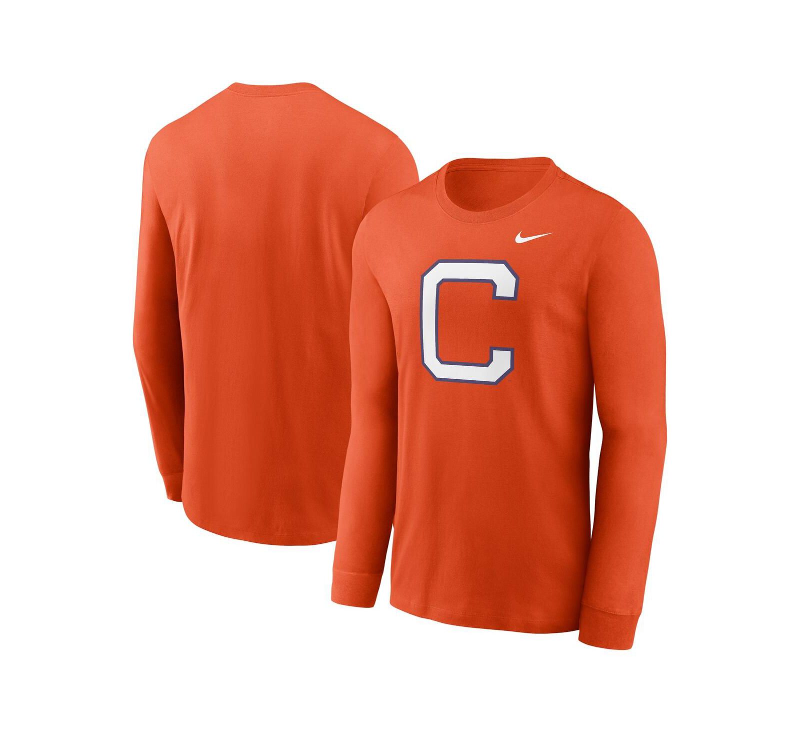 Nike Men's Orange Clemson Tigers Alternate Logo Long Sleeve T-Shirt