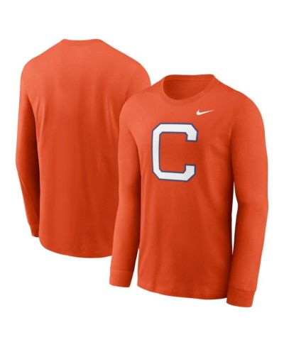 Nike Мужская футболка с длинным рукавом, Clemson Tigers, оранжевая