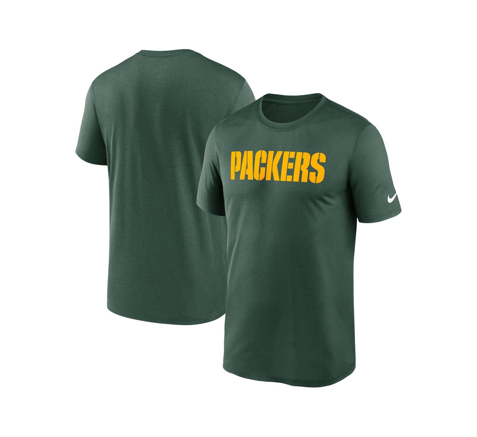 Nike Men's Green Green Bay Packers Primetime Legend Wordmark Performance T-Shirt