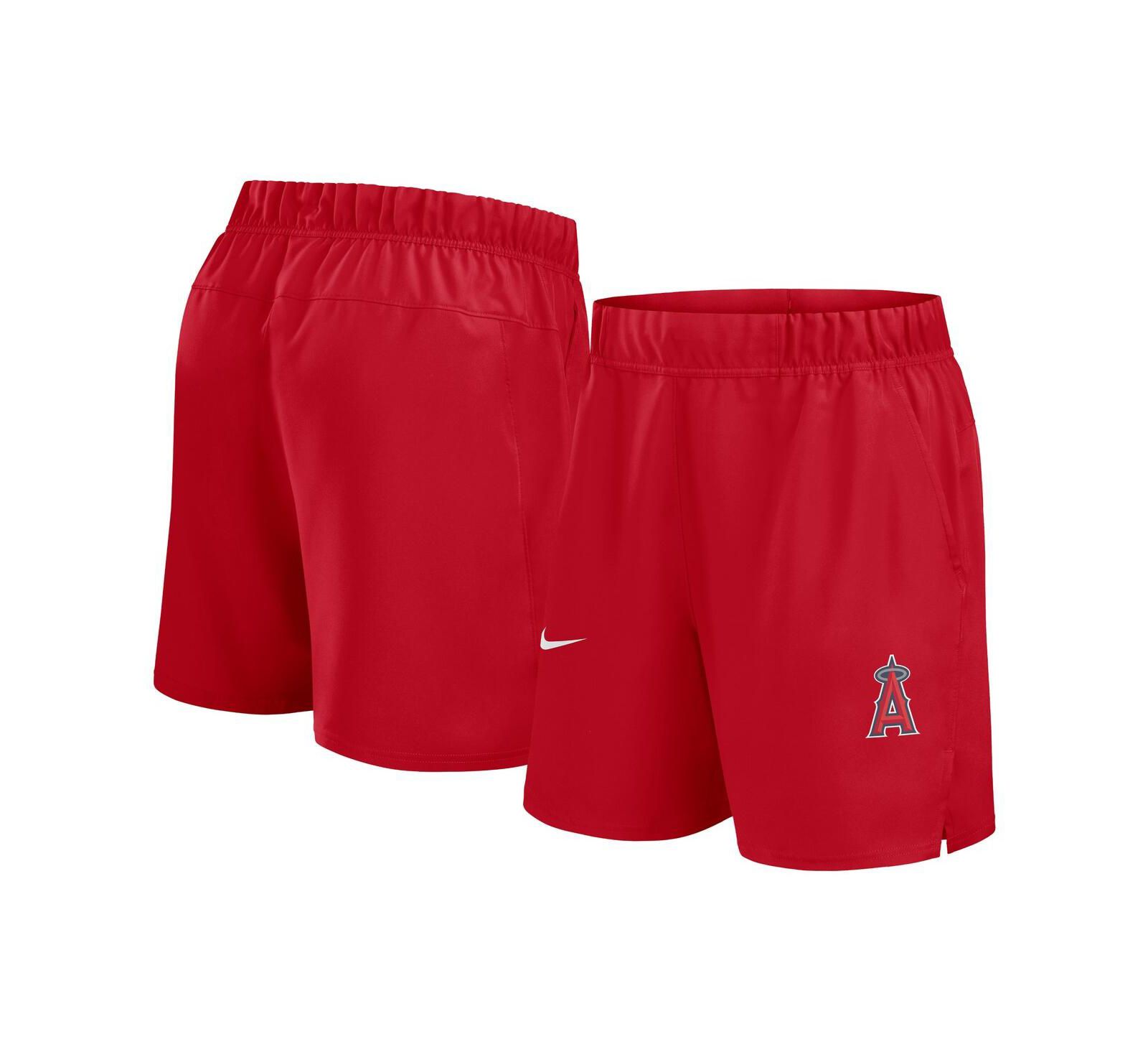 Nike Men's Red Los Angeles Angels Woven Victory Performance Shorts