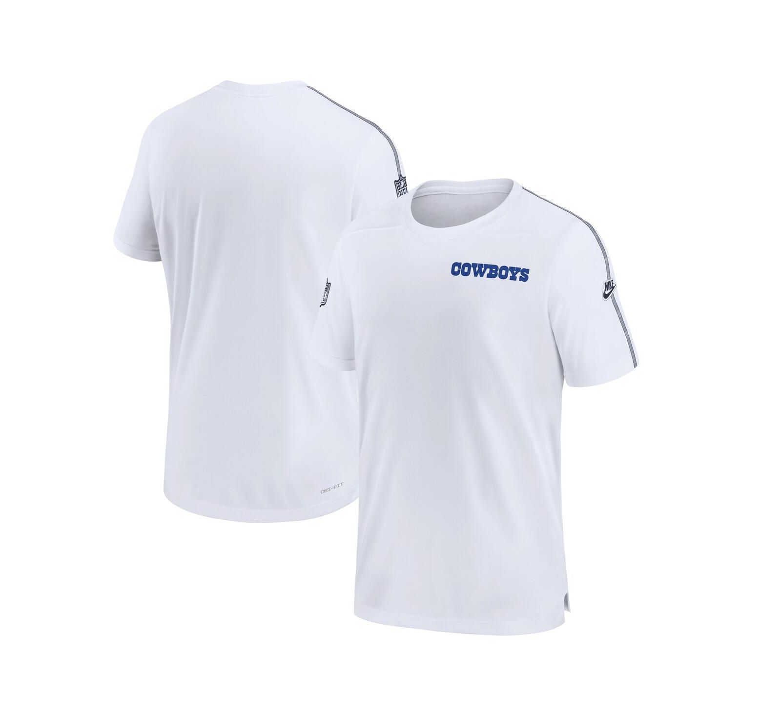 Nike Men's White Dallas Cowboys 2024 Sideline Coach UV Performance T-Shirt